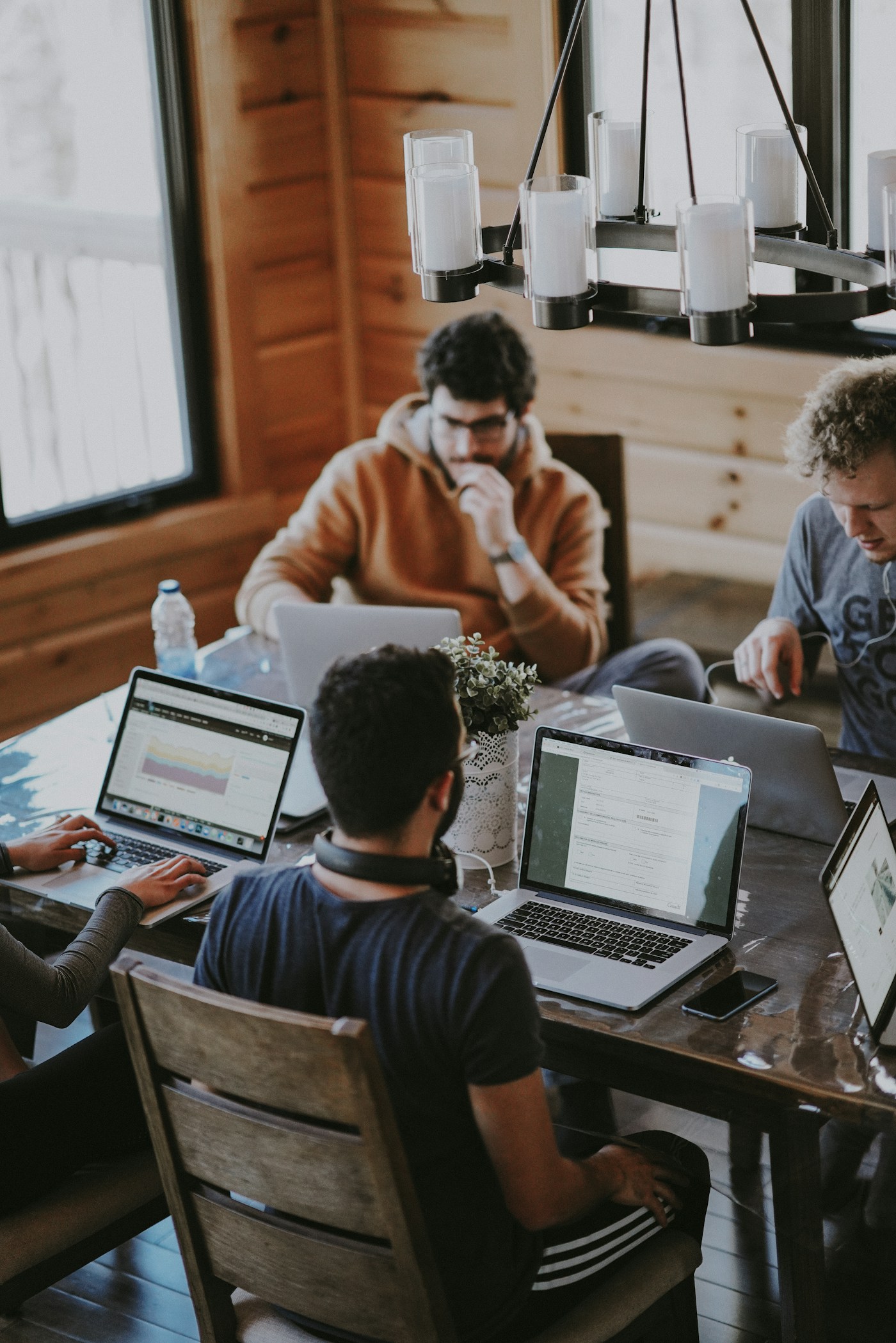 Small business team collaborating